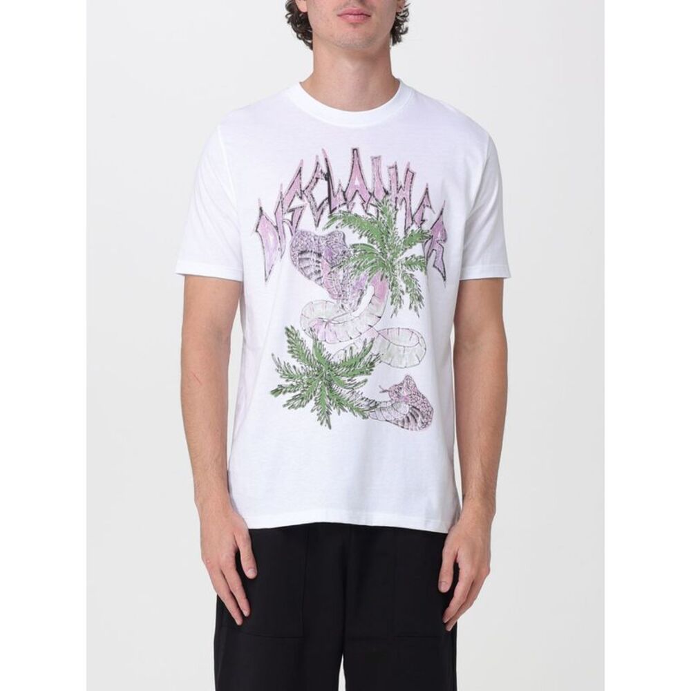 Disclaimer Men Disclaimer Cotton T-Shirt With Graphic Graffiti Print